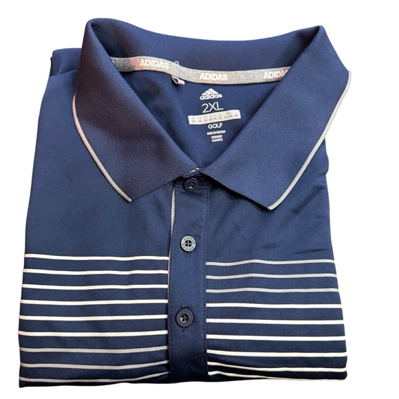 Adidas Navy Blue Golf Polo Shirt Men's Size 2XL - Picture 1 of 9